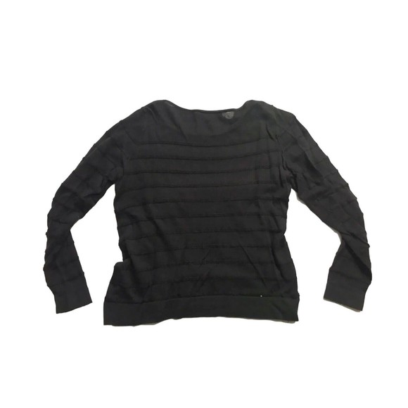 Ann Taylor Loft Pullover Light Sweater Small S Black Peter Pan Ribbed Lot Of 2 - Picture 4 of 11